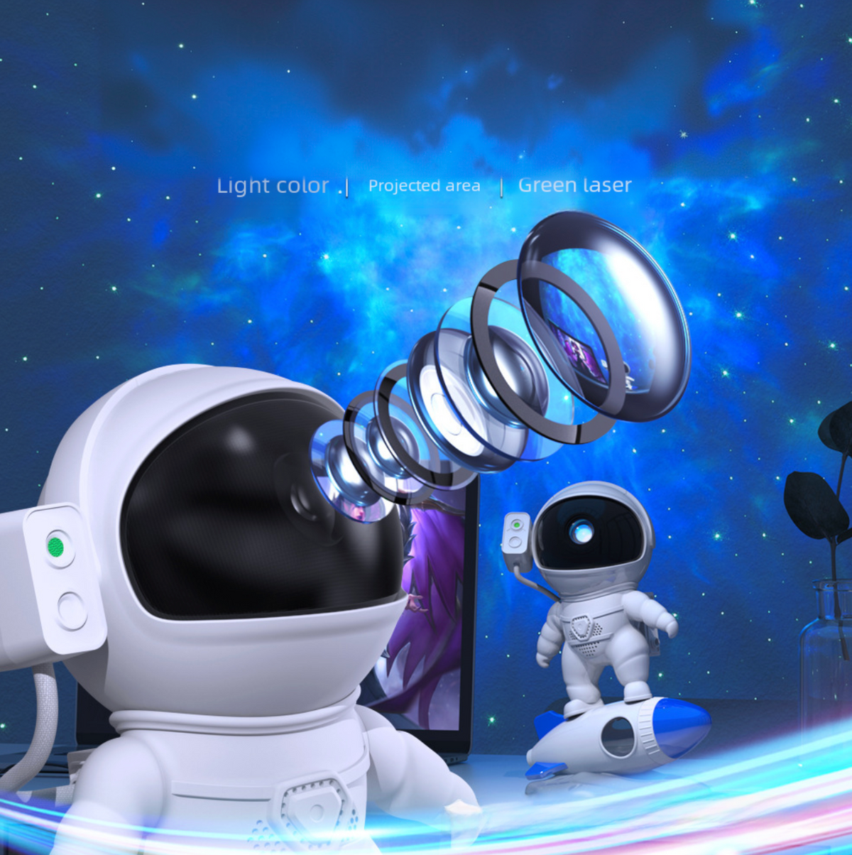AstroGlow — Proyector Galaxia con Bluetooth