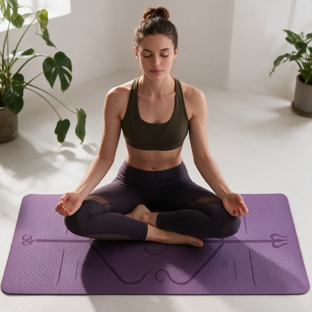 ZenFlow — Esterilla de Yoga TPE con Guía de Postura